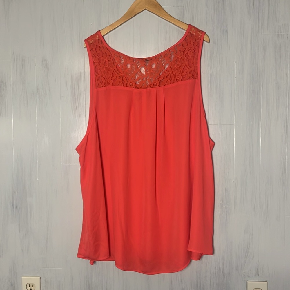 Torrid Orange Lace Accent Tank Top‎ Size 5X - Picture 3 of 6